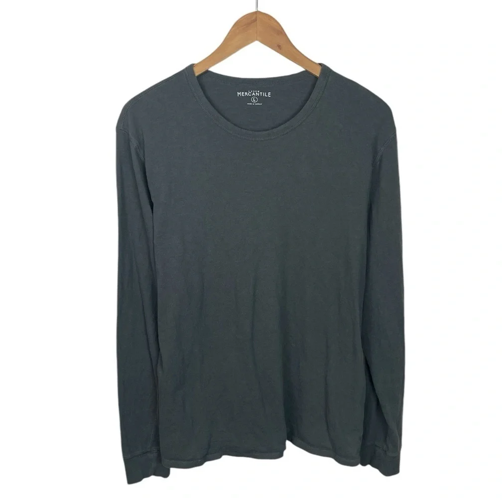 LS381 Men’s J. Crew Mercantile Casual Preppy Long Sleeve T Shirt L